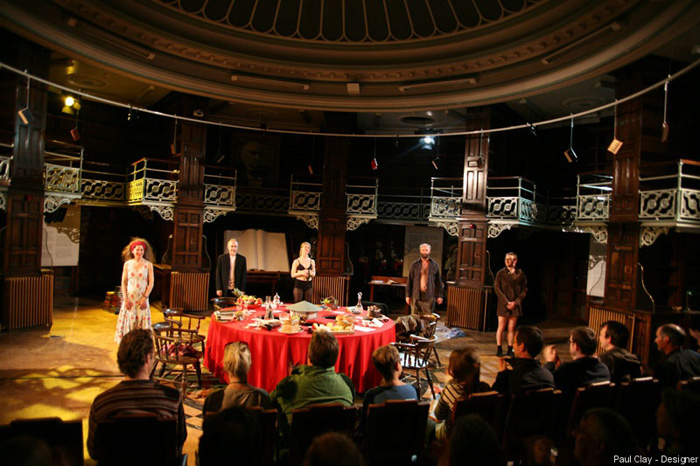 Paul Clay's Set Design, Lighting Design, and Video Design, for National Theatre Wales, Volcano Theatre, Welsh National Opera's co-production entitled Shelf Life at the Old Swansea Library, Wales, UK-20